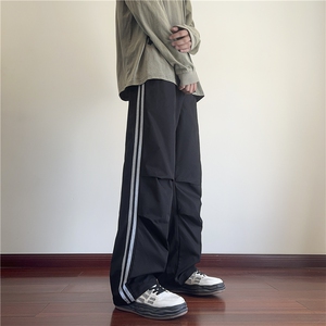 抖音品质秋季新款条纹户外宽松休闲伞兵裤B315-K24290-特p35控68图片
