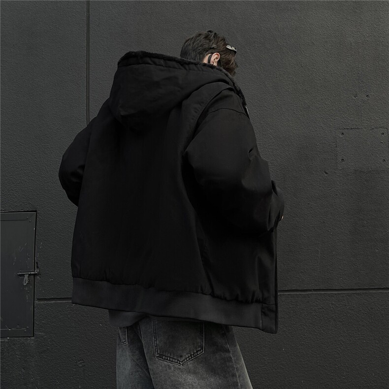 港风连帽座山雕夹克式棉衣男大码工装潮流棉衣男MY77976P135控198，男装夹克，星座226-1