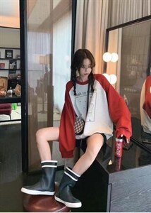 加绒卫衣，韩版图片