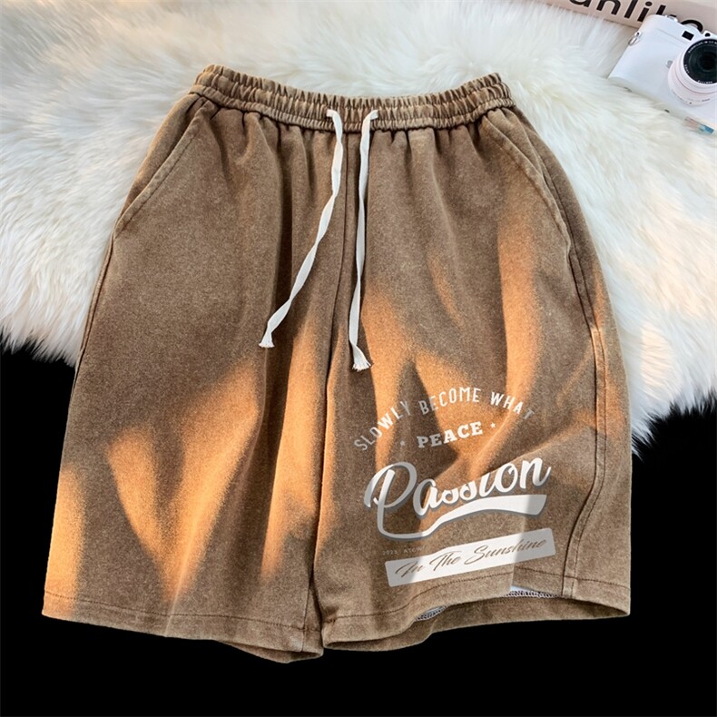 水洗做旧短裤XZ301B-JB6003-P40，男装休闲裤，星座301B