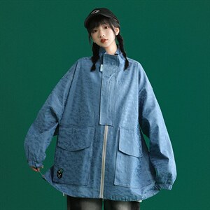 2026秋装新款韩版潮青春个性宽松夹克情侣外套 G510--P75控98图片