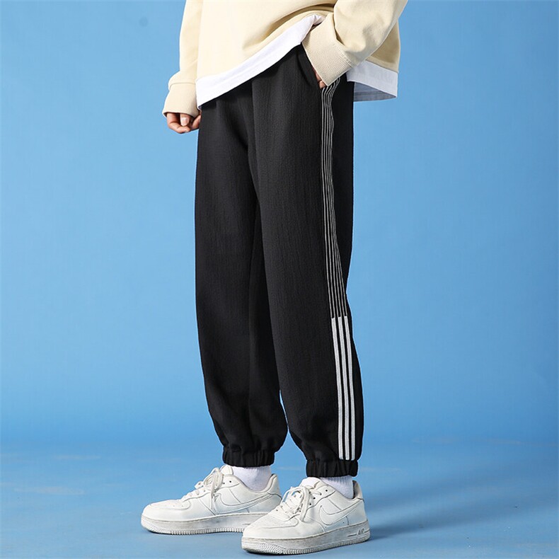 现货主推夏季男士大码宽松透气百搭时尚港风休闲九分裤K9166P35,男装休闲裤,电商B226-2（原B217-2）