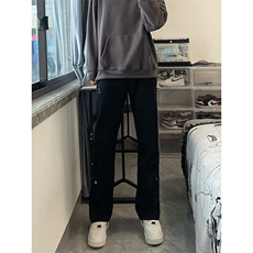 B221美式ins高街暗黑小众个性铆钉小脚牛仔裤LK23142-P65控88，男装牛仔裤，电商B221