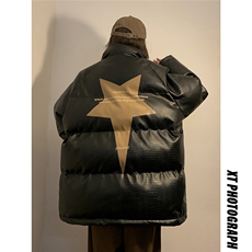 1中性风鳄鱼纹印花字母设计大码M-5XL潮流棉衣男MY77730P128控168，男装棉衣，星座226-2