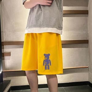 MK37242-P15 冰丝短裤男士大码宽松休闲五分裤男运动中裤图片
