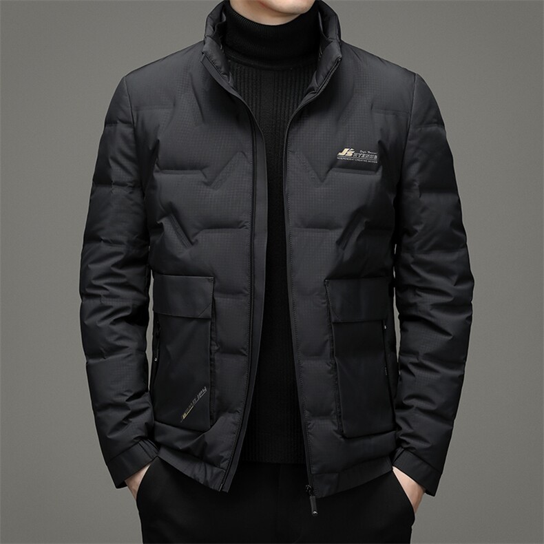 冬灰鹅绒羽绒服男立领保暖气质羽绒服时尚休闲XS98983-P266图片