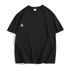T09夏宽松五分半袖短袖中性风印花T恤衫外套个性男女TEE学生班服，男装T恤，星座115A-1