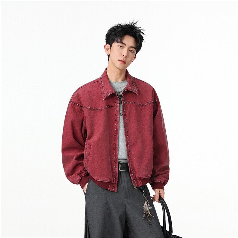 水洗牛仔外套男款春美式痞帅上衣服宽松休闲工装夹克JK1331-P108,男装工装外套,星座1103-3