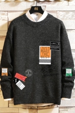 M19121-P45加绒款-P65加厚加绒毛衣男大码毛线衣男针织衫砖墙，男装针织衫/毛衣，电商A040A