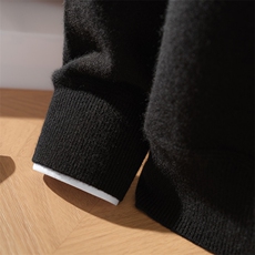 2025秋冬百搭时尚简约平面v领针织衫，男装羊绒套衫，澳坤羊绒