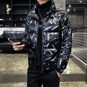 312A-9908-P185 2025冬季新款时尚羽绒服短款外套男80%白鸭绒C图片