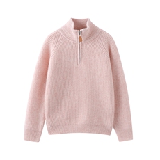 宝宝毛衣儿童套头2025新款半开拉链，童装儿童羊绒衫，旭泰羊绒