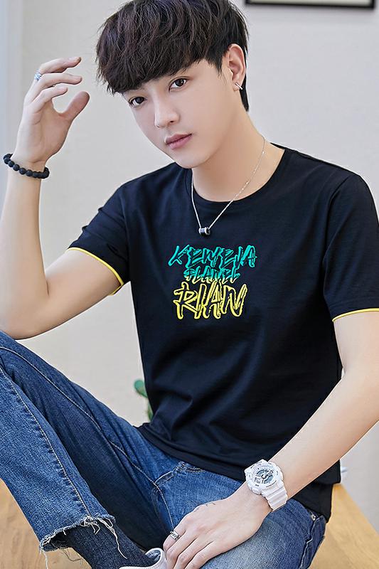 小宝6117男士短袖夏季圆领t恤韩版夏天纯棉半袖男装潮流帅气,男装T恤,电商D310（原电商305）