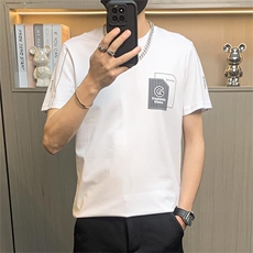T3308-P30社会小伙短袖t恤男潮牌潮流男装体恤圆领休闲男士上衣，男装T恤，电商D310B-1