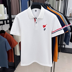 B25135广州体恤纯棉翻领短袖POLO，男装T恤，钱塘207-1