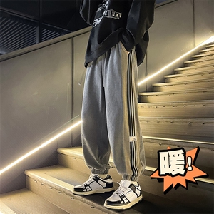冬季加绒加厚立体包腰百搭大码宽松宽松束脚休闲裤男JR3366-P65图片