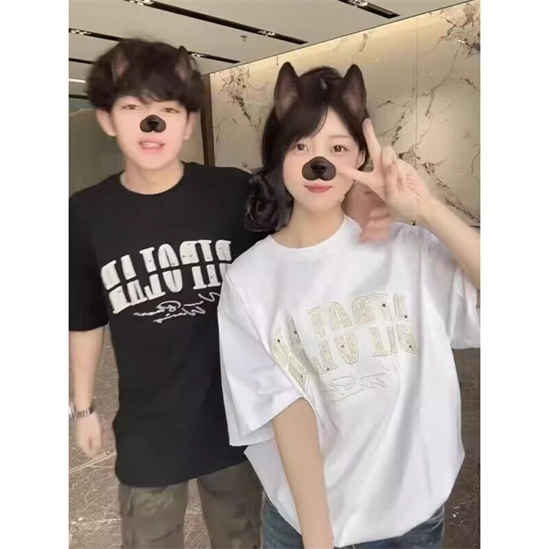 万针全刺绣工艺抖音得物高品质260克重磅纯棉双纱美式高街短袖T恤,男装T恤,电商A486