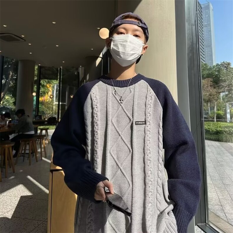B299P48秋冬新款男女同款宽松毛衣外套男装上衣,男装针织衫/毛衣,星座512-6