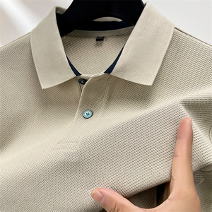 F86026 精品40S高端男女同款翻领7A抗菌T恤长绒棉高端提花图片