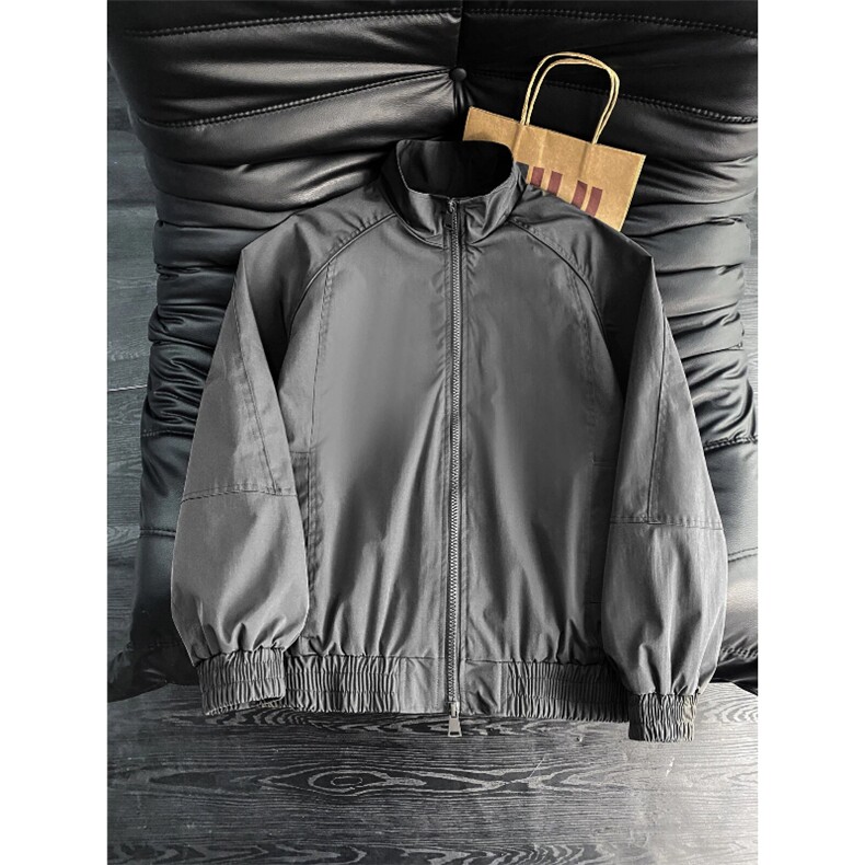 2026春款拼接夹克男抖音得物品质立领美式插肩袖飞行外套6164-P32，男装夹克，星座207