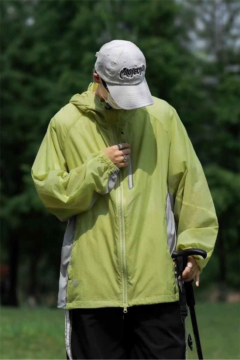 2024夏季户外轻薄防晒服拼接连帽薄款防晒衣F23-P50,男装防晒衣,星座313A-2
