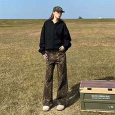 网络图现货高街小众个性豹纹直筒牛仔裤RB117-P55，男装牛仔裤，星座1005-4