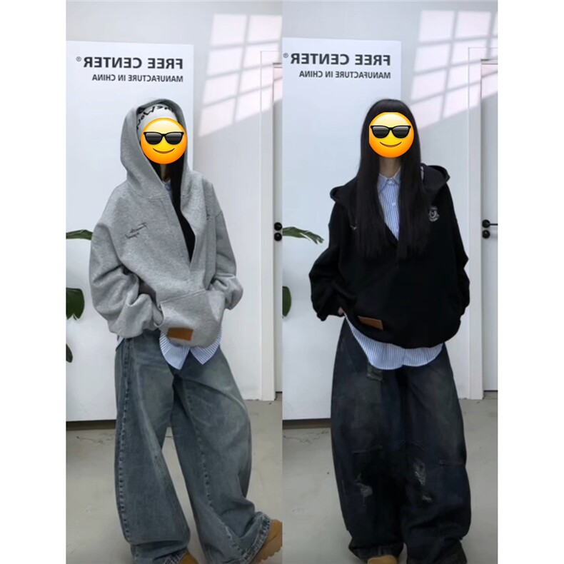 视频截图慎用!图片只做展示大货已到美式大V领连帽卫衣WY78069P65,男装卫衣,星座226-2