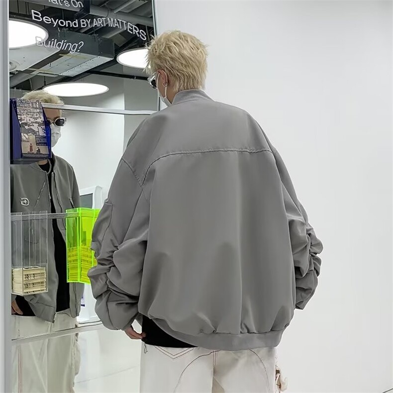 美式街头设计感棒球服外套男秋季潮外套W185P60,男装夹克,星座1116-2