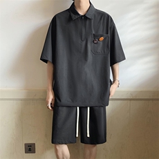 酒店套装夏季免烫抗皱百搭舒适宽松透气休闲TZ22-特批70，男装休闲套装，星座718