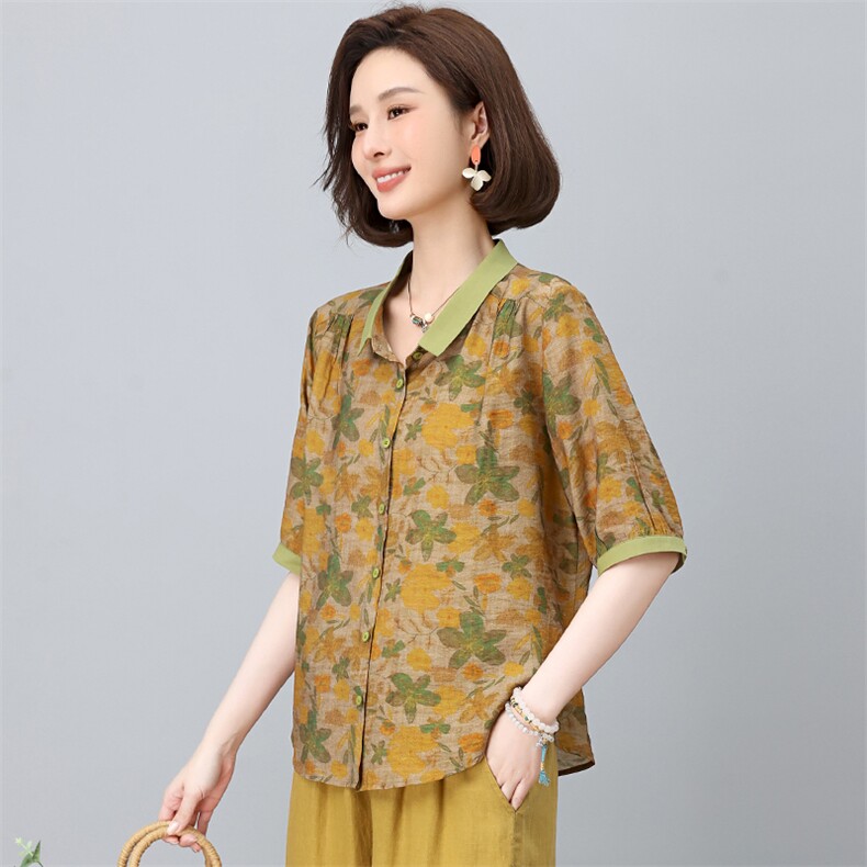 2025年夏装新款潮衬衫宽松显瘦韩版气质百搭衬衣女减龄,女装衬衫,独衣靓