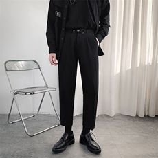 裤子男韩版潮流秋冬季新款九分小西裤男士修身垂感西装裤休闲长裤，男装西裤，星座505-2（原电商A260-1)