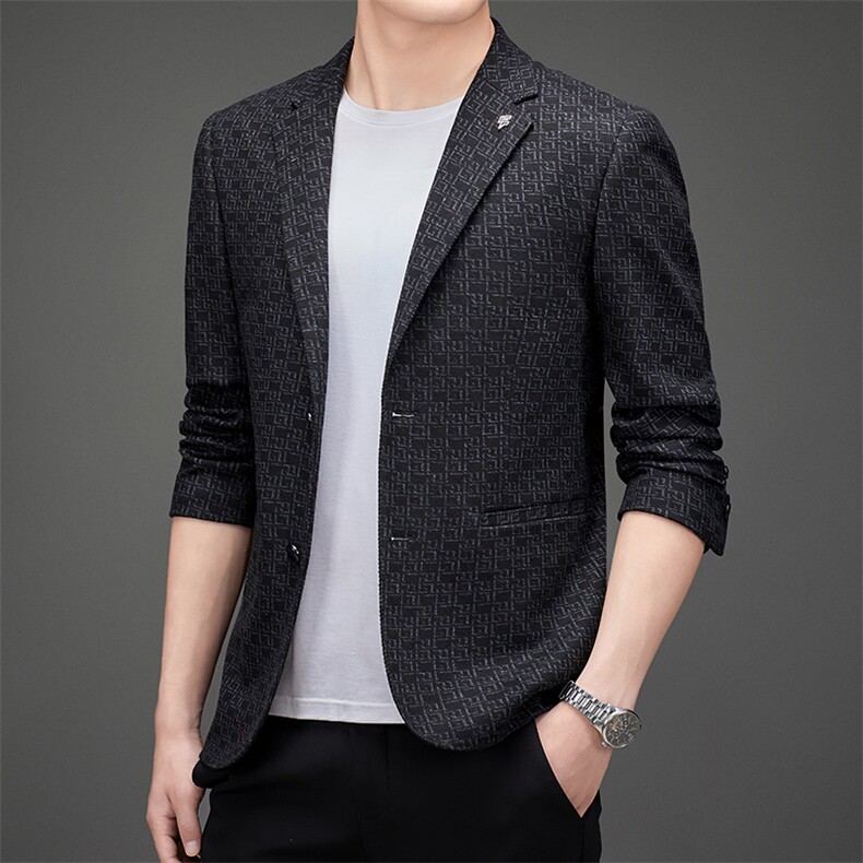 DJ3038钱塘2020-3秋冬季新款时尚休闲简约中年男士西服外套P152,男装西服,钱塘207-3