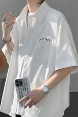 CS1143-特批25控49夏薄款冰丝面料大码短袖衬衫防晒透气外套，男装防晒衣，电商A059