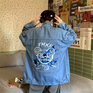 爆 2023春季新款情侣牛仔夹克港风男士大码宽松外套 JK808-P68图片