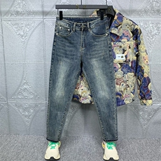 1506-1/NT12601/P50男款秋冬潮牌美式复古宽松直筒大码休闲牛仔裤，男装牛仔裤，星座1506-1