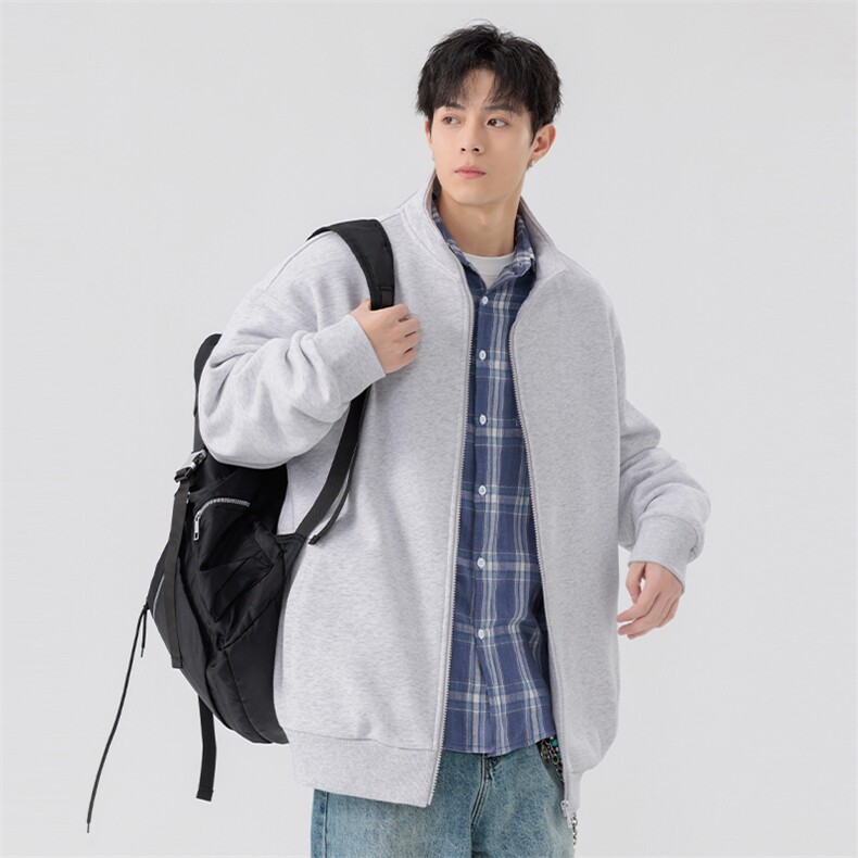男女同款学生卫衣320克光版拉链开衫立领卫衣A406W133P37,男装卫衣,星座309（原A406）
