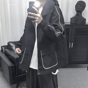 21年 春季 新款连帽夹克男外套韩版潮流男装个性夜光 JK2016 P88图片