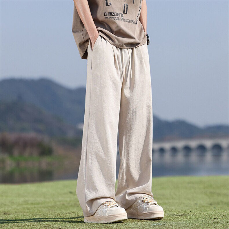 2025新款夏季休闲裤男款宽松直筒阔腿裤垂感运动裤潮Q29129-特P32,女装休闲裤,星座610（原A335）
