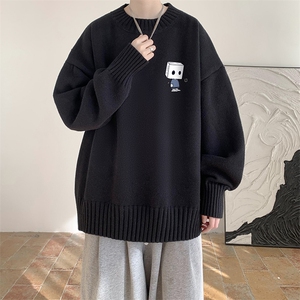 半高领毛衣男大码胖子针织衫毛线衣 M18400-P45 加绒款-P65图片