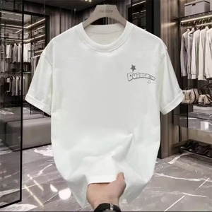 1506/QCN13950/P32短袖t恤男潮牌夏季宽松五分袖图片