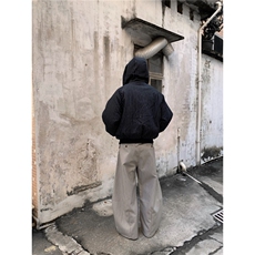 1506-1/MQYRJ-M50391/P102豹纹座山雕棉服男女宽松潮流连帽外套，男装棉衣，星座1506-1