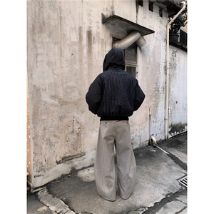 1506-1/MQYRJ-M50391/P102豹纹座山雕棉服男女宽松潮流连帽外套图片