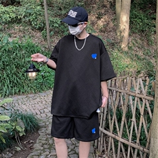 DSA028-TZDTE01P60260克提花针织美潮vibe设计夏季男短袖套装，男装T恤，电商A028