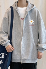 KS21059-P38加绒P43连帽开衫卫衣男运动外套大码班服，男装卫衣，电商A040