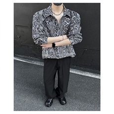 美式高街宽松衬衫潮流休闲上衣A086-CS2210-P40，男装衬衫，电商基地A086