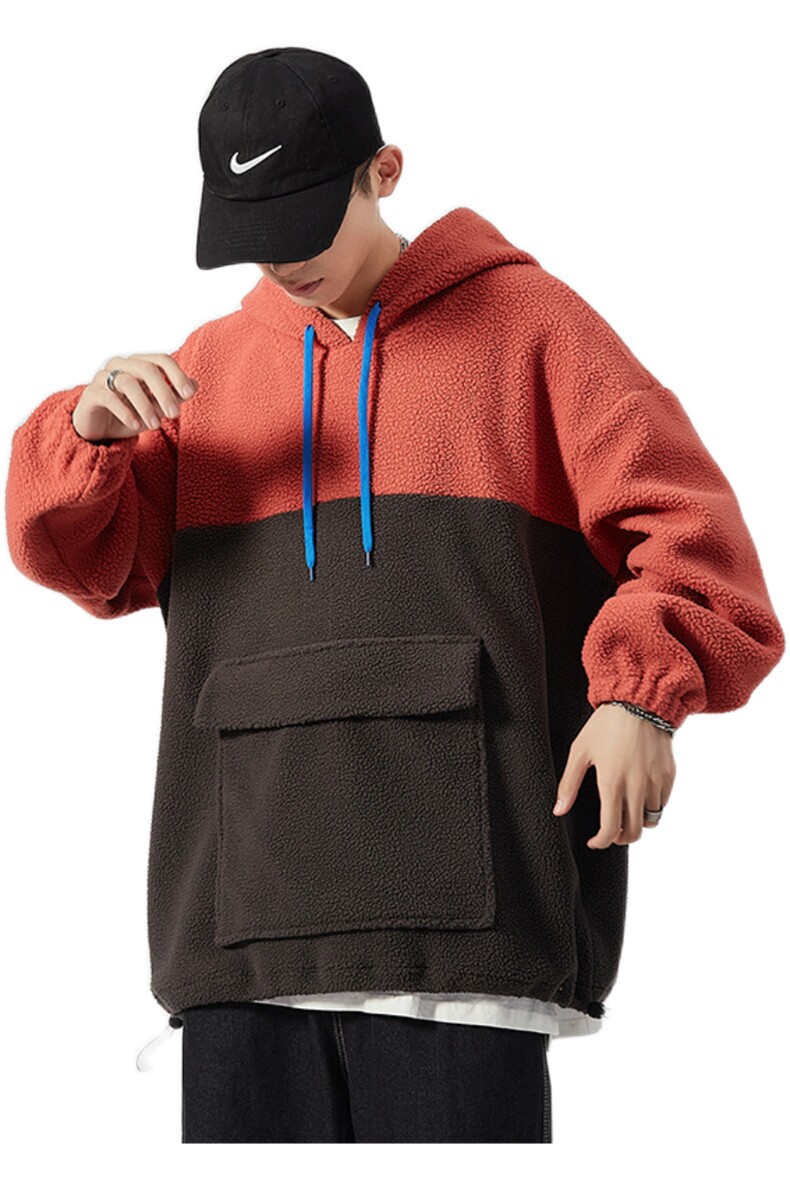 秋季新款男士宽松大码羊羔毛休闲拼接套头外套卫衣WY81/P65,男装卫衣,星座608A