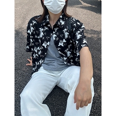 2025夏季新款港风夏威夷冰丝沙滩衬衫印花短袖CS305-P30，男装T恤，星座301C-5