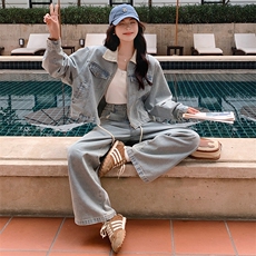 新款牛仔长裤套装-款号9916-P165-K238，女装套装/套裙，浙宝305
