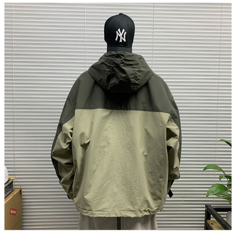 W9160-P80网图现货春季新款大口袋户外机能连帽冲锋衣夹克,男装夹克,星座1608-2