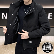 DS-A225标2025冬季新款男士立领时尚潮流白鸭绒羽绒服夹克55888，男装夹克，电商A225